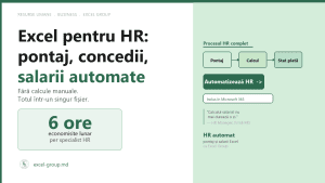 Excel pentru HR: pontaj, concedii și salarii calculate automat