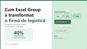 Studiu de caz: cum Excel Group a redus cu 40% timpul pe rapoarte pentru o firmă de logistică